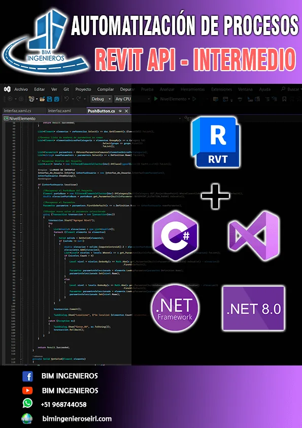 Curso de Automatización con Revit API nivel intermedio